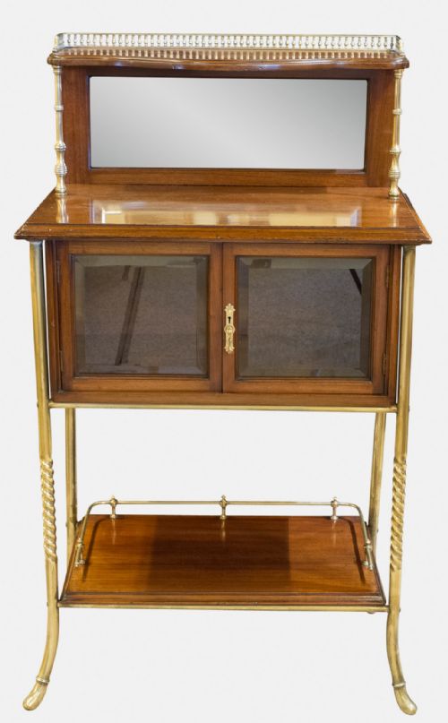 Brass & Mahogany Cabinet