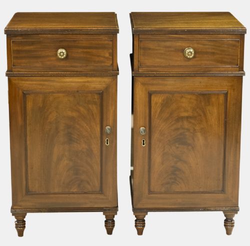 Pair of Cuban Mahogany Bedside Chests