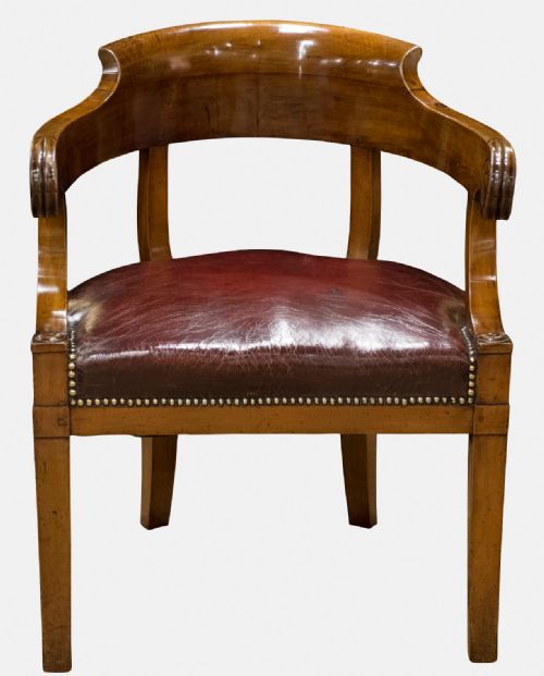 French Empire/ Charles X Fruitwood Desk Chair