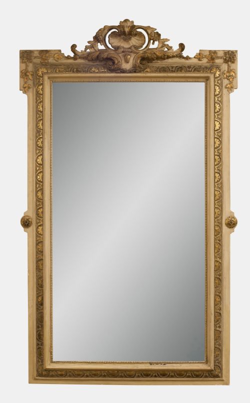 Gilt & Painted French Mirror