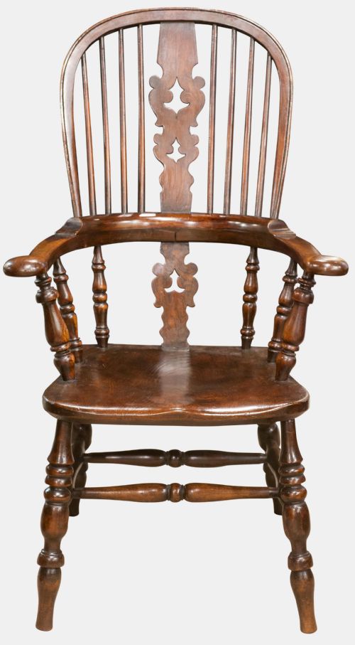 Yorkshire Ash & Elm High Back Club Arm Windsor Chair