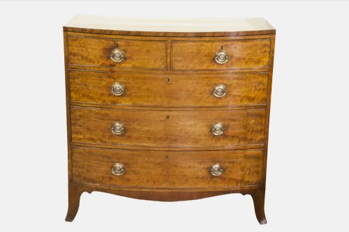 Mahogany Veneered Chest of Drawers