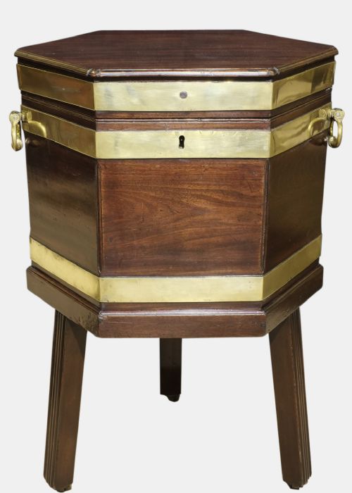Brass Bound Mahogany Cellarette