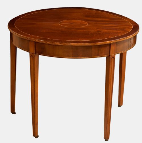 Georgian Mahogany Demi-lune Tea Table