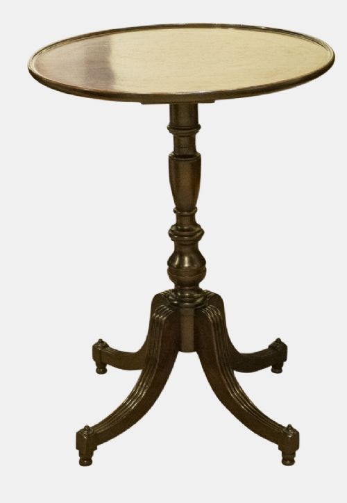 Mahogany Dish Top Lamp/wine Table
