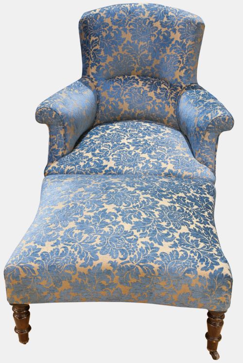Victorian Tub Armchair and Footstool