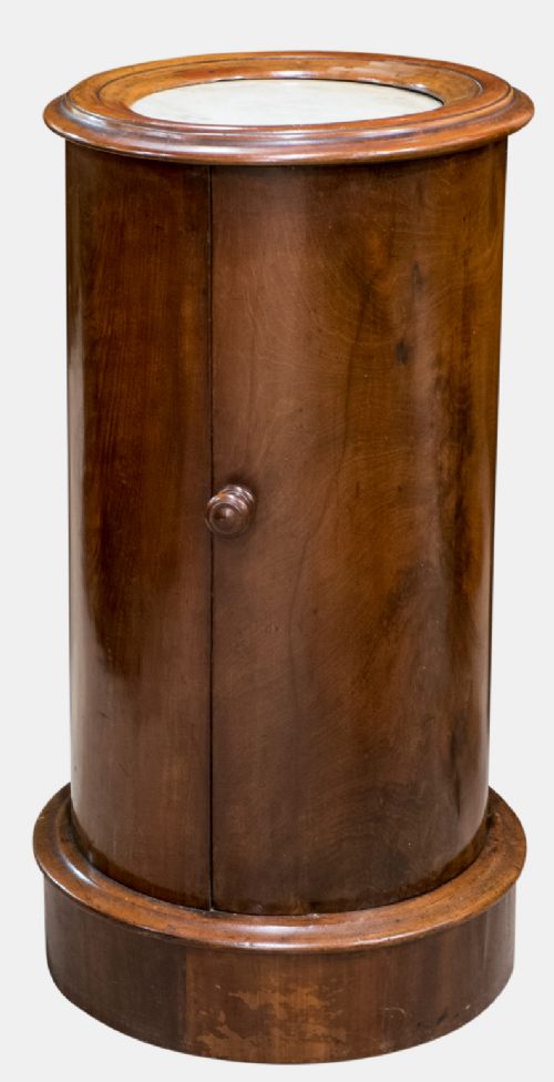 Victorian Mahogany Circular Bedside Cabinet