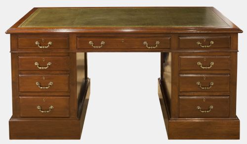 Edwardian Mahogany Pedestal Desk