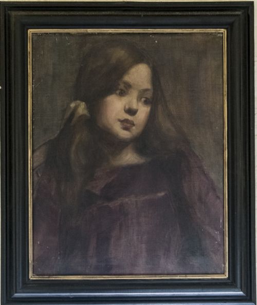 Oil on Canvas of Young Girl