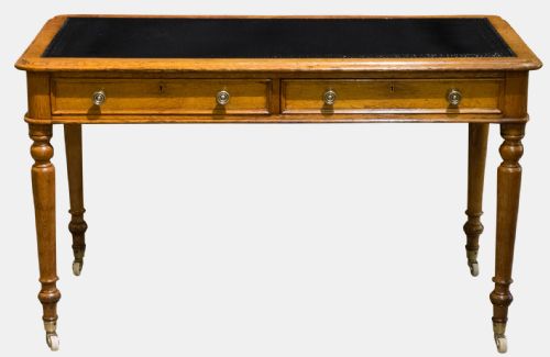 Victorian Golden Oak Writing Table