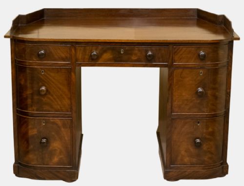 Regency Flame Mahogany Galleried Desk