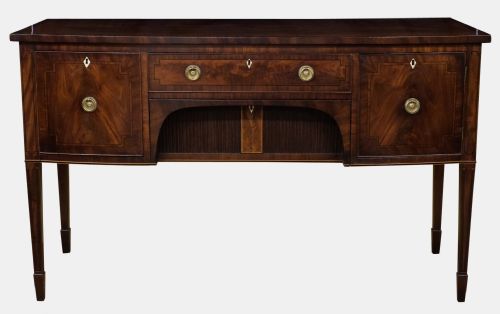Mahogany & Crossbanded Bowfront Sideboard