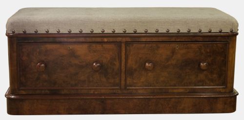 Burr Walnut Window Seat