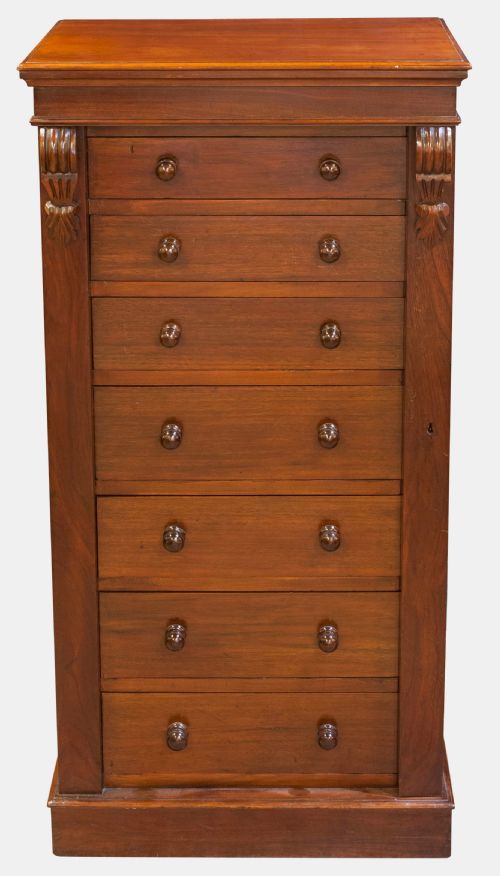 Victorian Walnut Wellington Chest