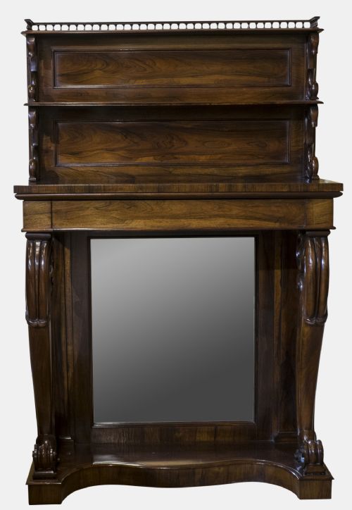 Rosewood Mirrored Console Table