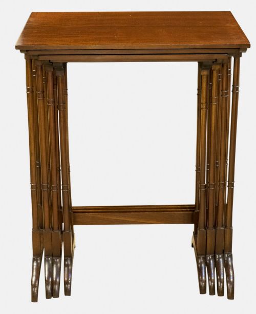 fig 1. Quartetto Nest of Mahogany Tables