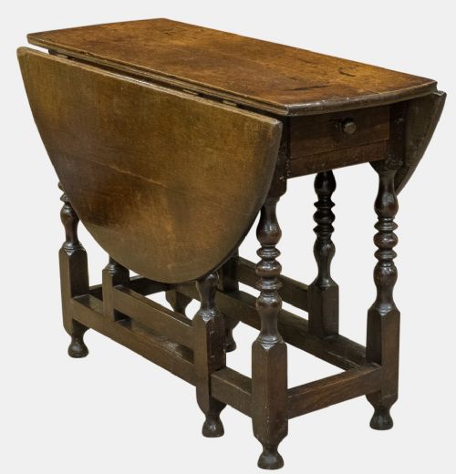 fig 1. Oak Gateleg Table