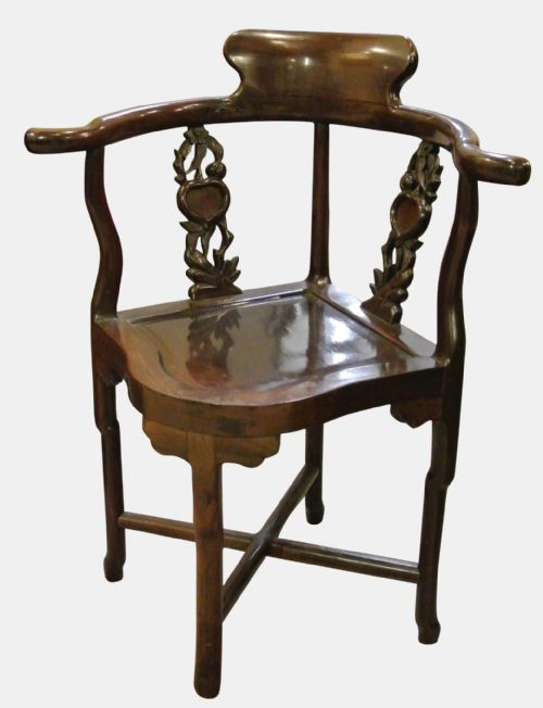 fig 1. Pair of Chinese Hardwood Carver Chairs