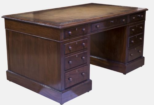 fig 1. Victorian Oak Partners Desk