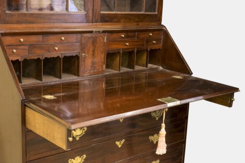 fig 2. Mahogany Bureau Bookcase