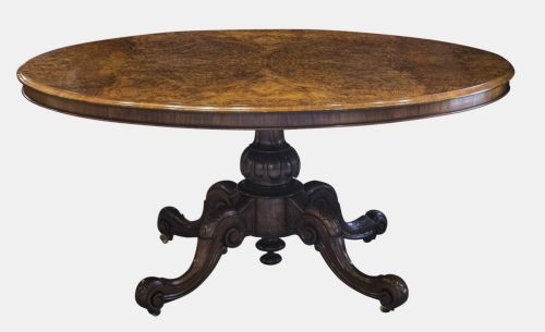 Victorian Burr Walnut Breakfast Table