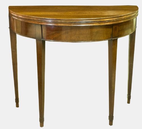 Mahogany Demi Lune Card Table