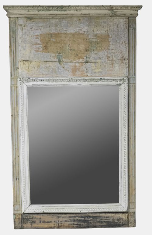 French Painted Trumeau Mirror