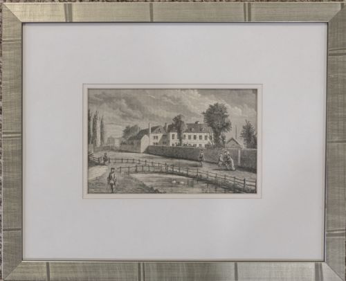fig 1. Set of 8 Black and White Prints of Buildings