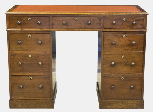 Mahogany 8 Drawer Desk