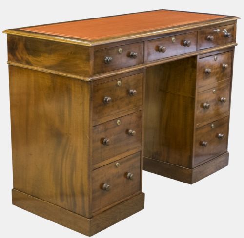 fig 1. Mahogany 8 Drawer Desk