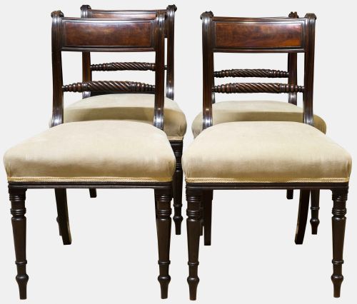 Set of 4 Regency Mahogany Chairs