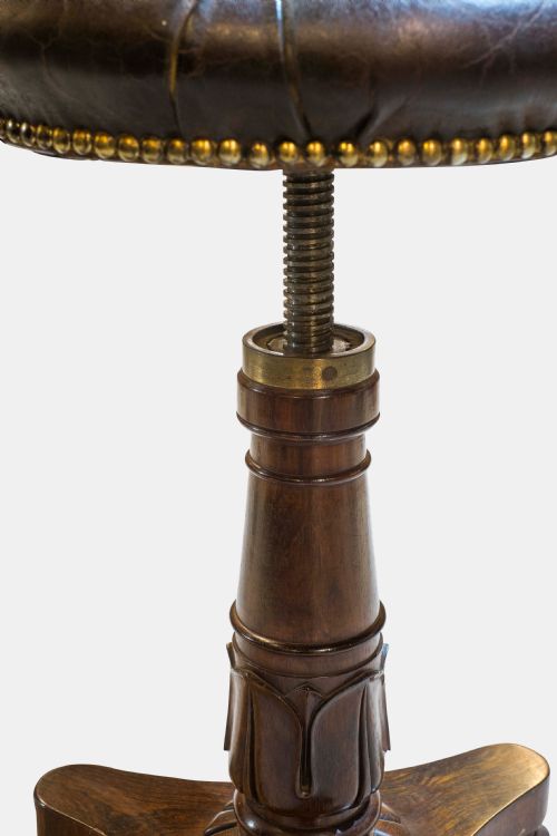 fig 1. Rosewood Adjustable Music Stool