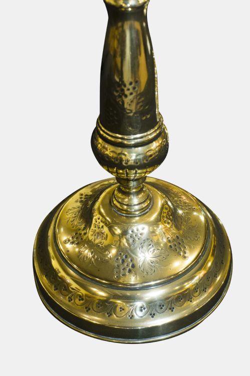 fig 1. Pair of French brass candlesticks