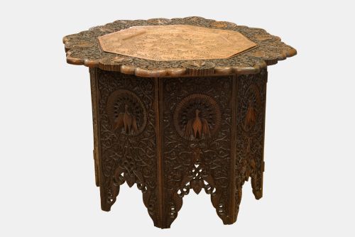 19th Century Carved 'Peacock' Table