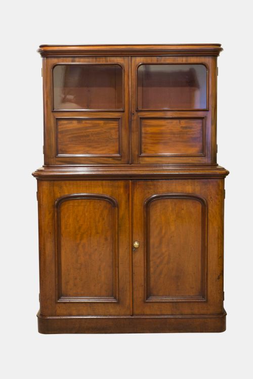 Victorian Mahogany Cabinet Bookcase