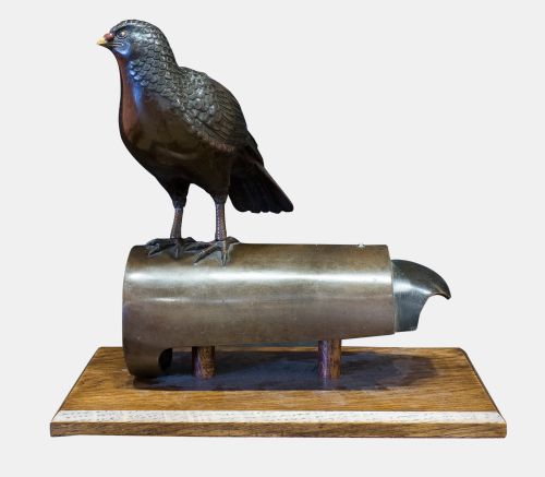 Meiji Period Bronze of Hawk