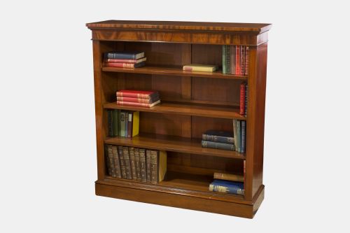 Victorian Mahogany Open Bookcase