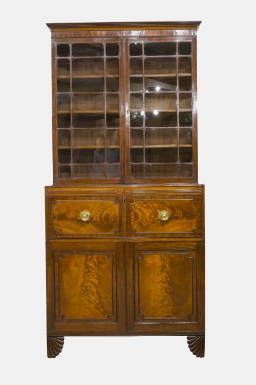 Regency Mahogany Secrétaire Bookcase