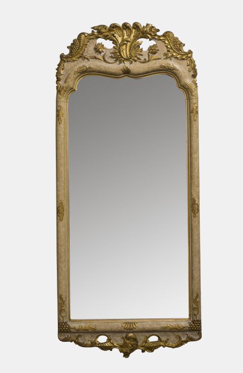 19th Century Cream & Gilt Mirror