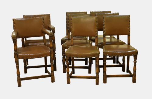 Set of 8 Oak Chairs