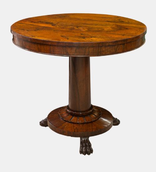 Regency Tilt Top Rosewood Centre Table