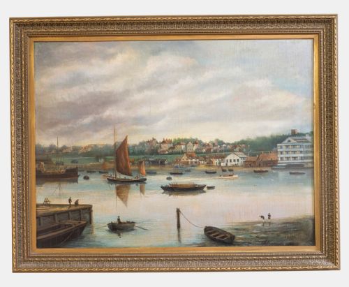 20th Century Oil on Board of Southampton Waters