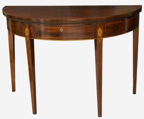 Mahogany Demi-lune Tea Table