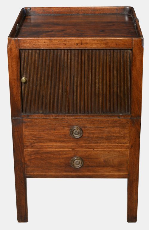 George III Mahogany Tambour Fronted Commode