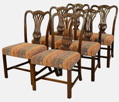 Set of 6 Chippendale Style Dining Chairs