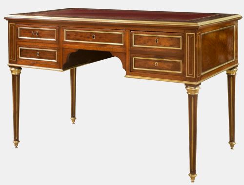 French Mahogany Napoleon III Bureau Plat
