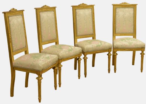 Stunning Gold Gilt French Boudoir Chairs Sold Separately at £395.00, 4 Available