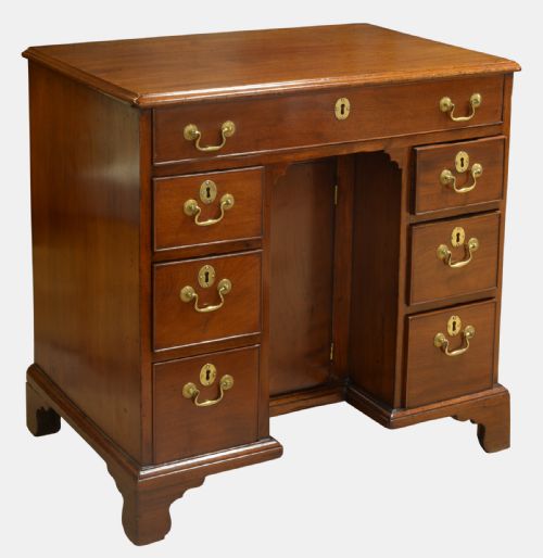 18th Century Mahogany Kneehole Desk