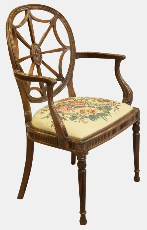 Hepplewhite Style Mahogany Desk Chair