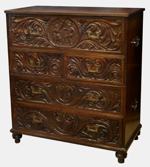 19th Century Colonial Teak Military Chest